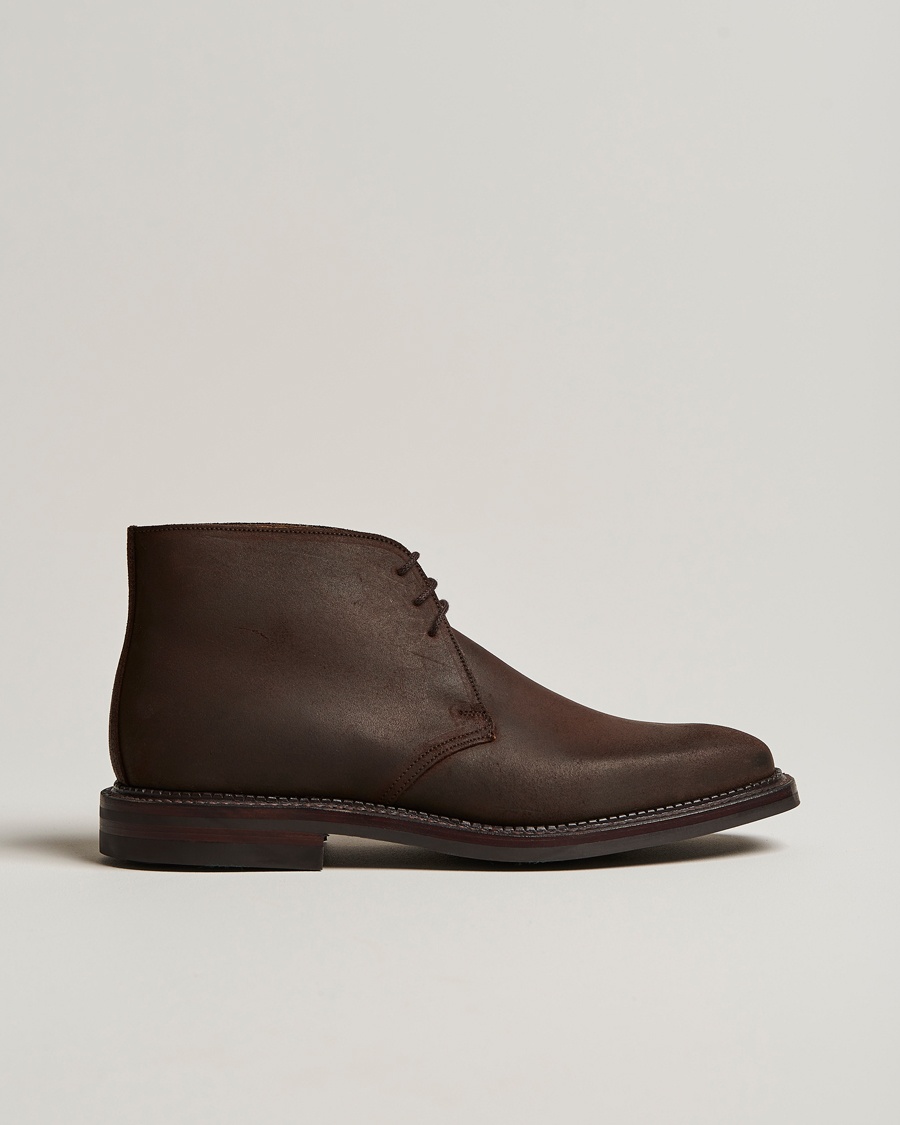 Crockett & Jones Molton Chukka Dk Brown Rough-Out Suede – Marron