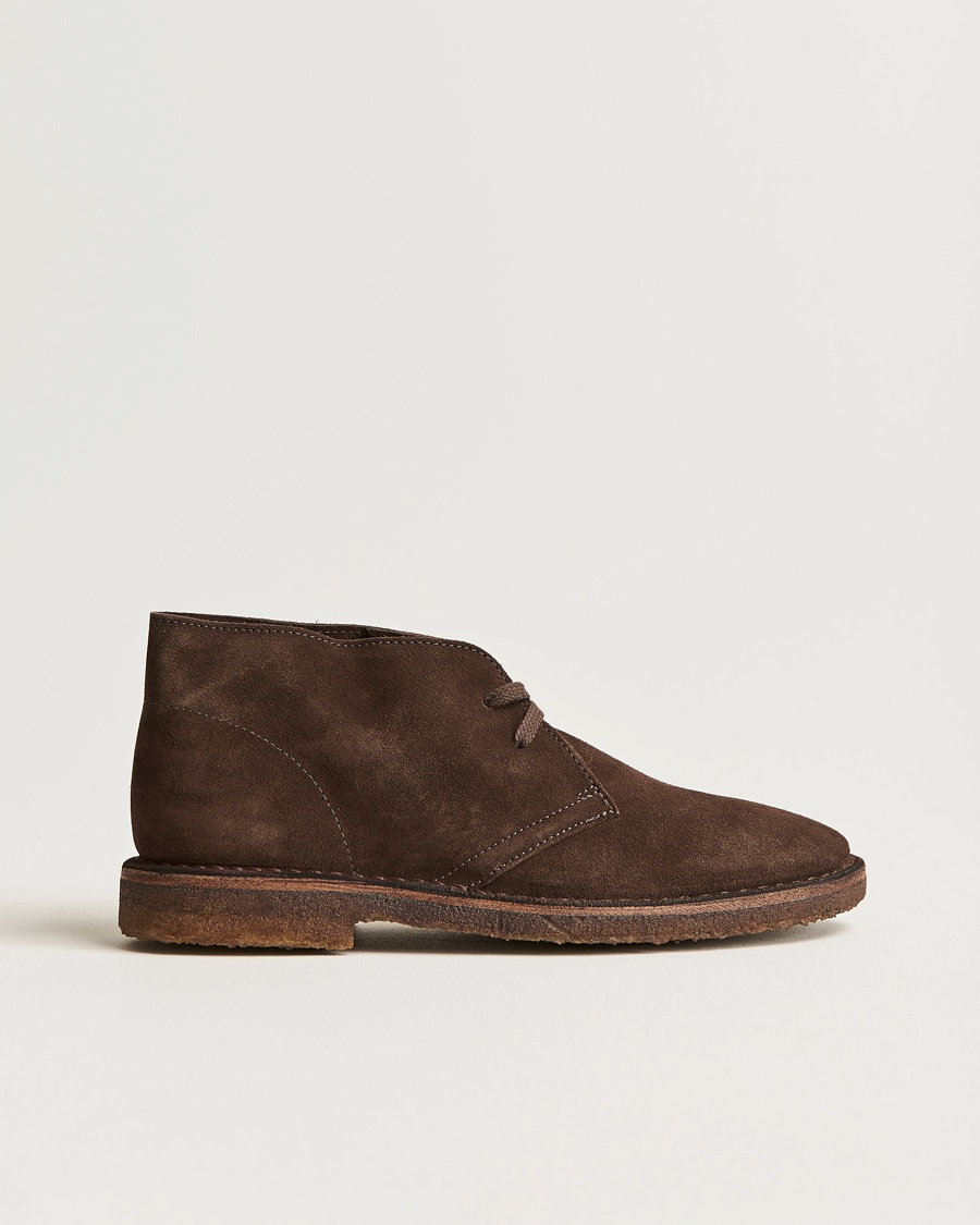 Drake's Clifford Suede Desert Boots Dark Brown – Marron