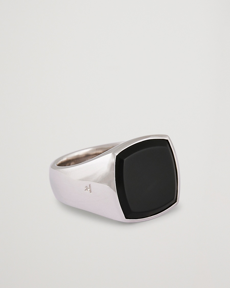 Tom Wood Cushion Black Onyx Ring Silver – Argent