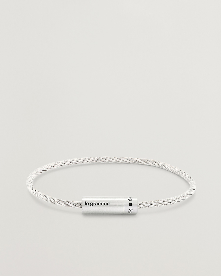 LE GRAMME Cable Bracelet Brushed Sterling Silver 9g – Argent