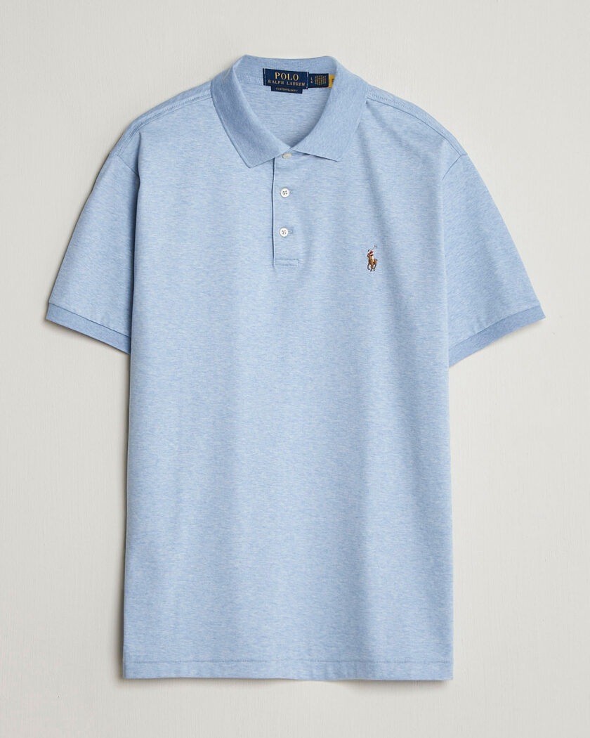 Polo Ralph Lauren Luxury Pima Cotton Polo Jamaica Heather – Bleu