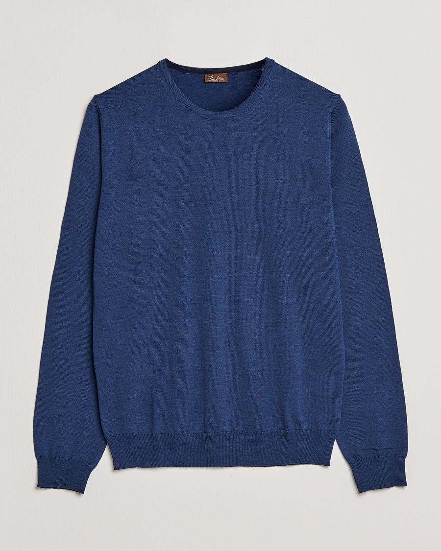 Stenströms Merino Crew Neck Blue – Bleu
