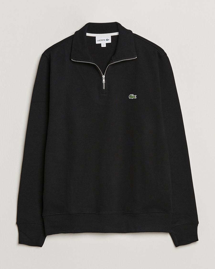 Lacoste Rib Interlock Half Zip Black – Noir