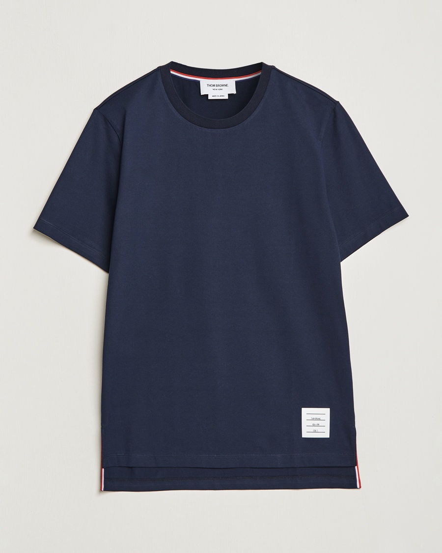Thom Browne Relaxed Fit T-Shirt Navy – Bleu