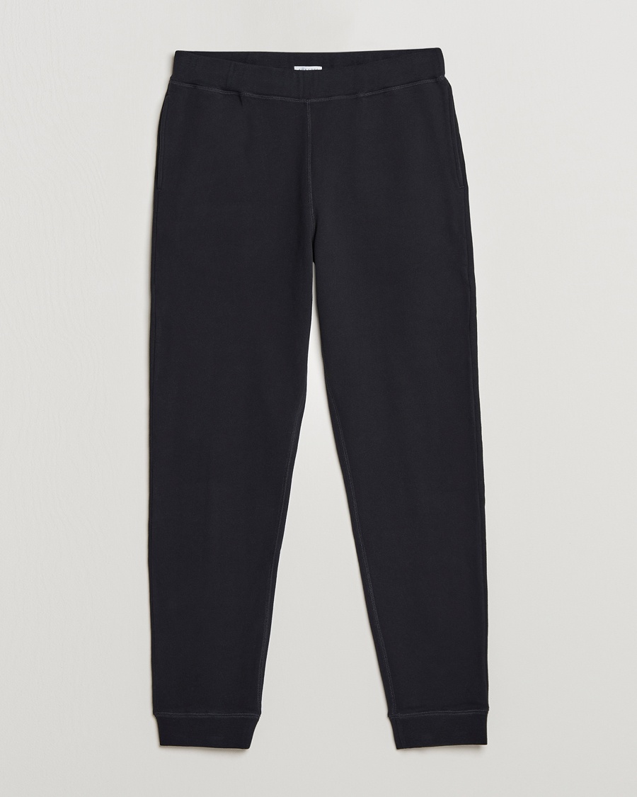 Sunspel Cotton Loopback Track Pants Black – Noir