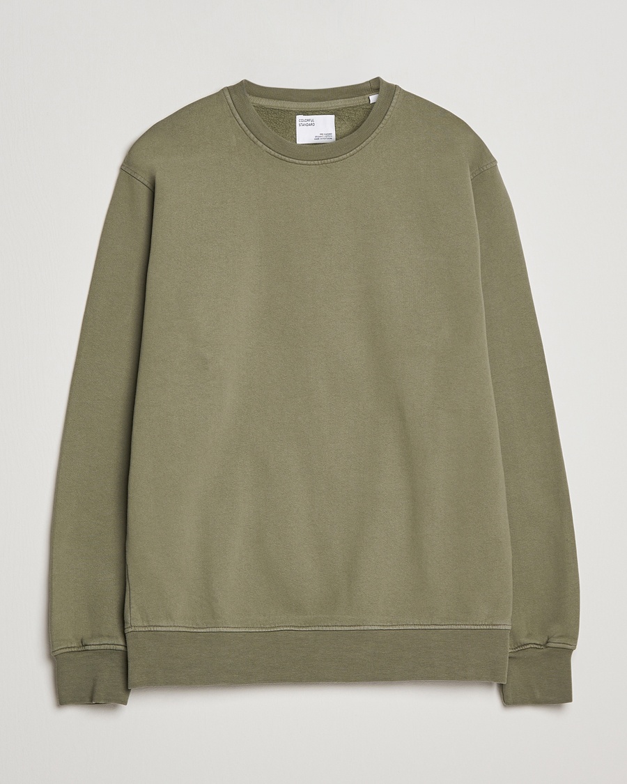 Colorful Standard Classic Organic Crew Neck Sweat Dusty Olive – Vert