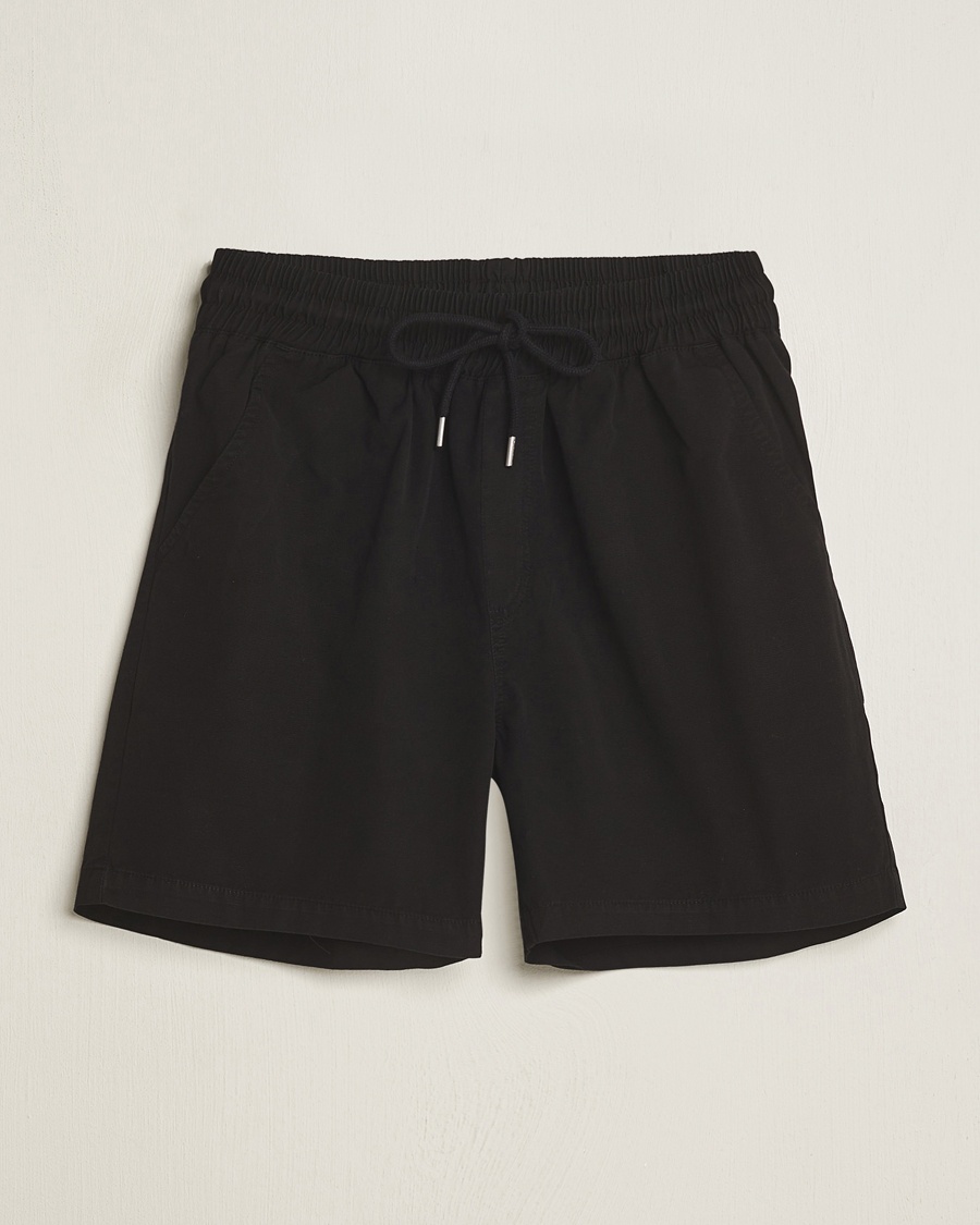 Colorful Standard Classic Organic Twill Drawstring Shorts Deep Black – Noir