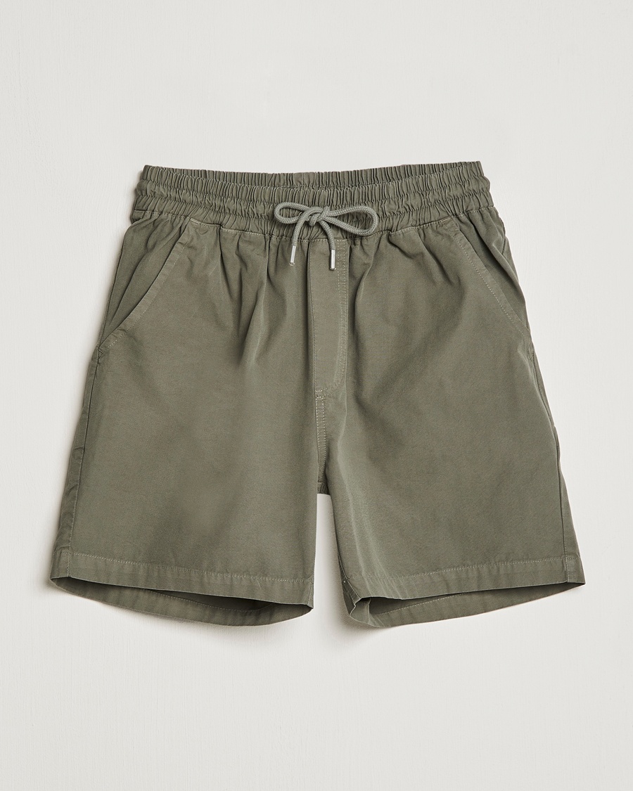 Colorful Standard Classic Organic Twill Drawstring Shorts Dusty Olive – Vert