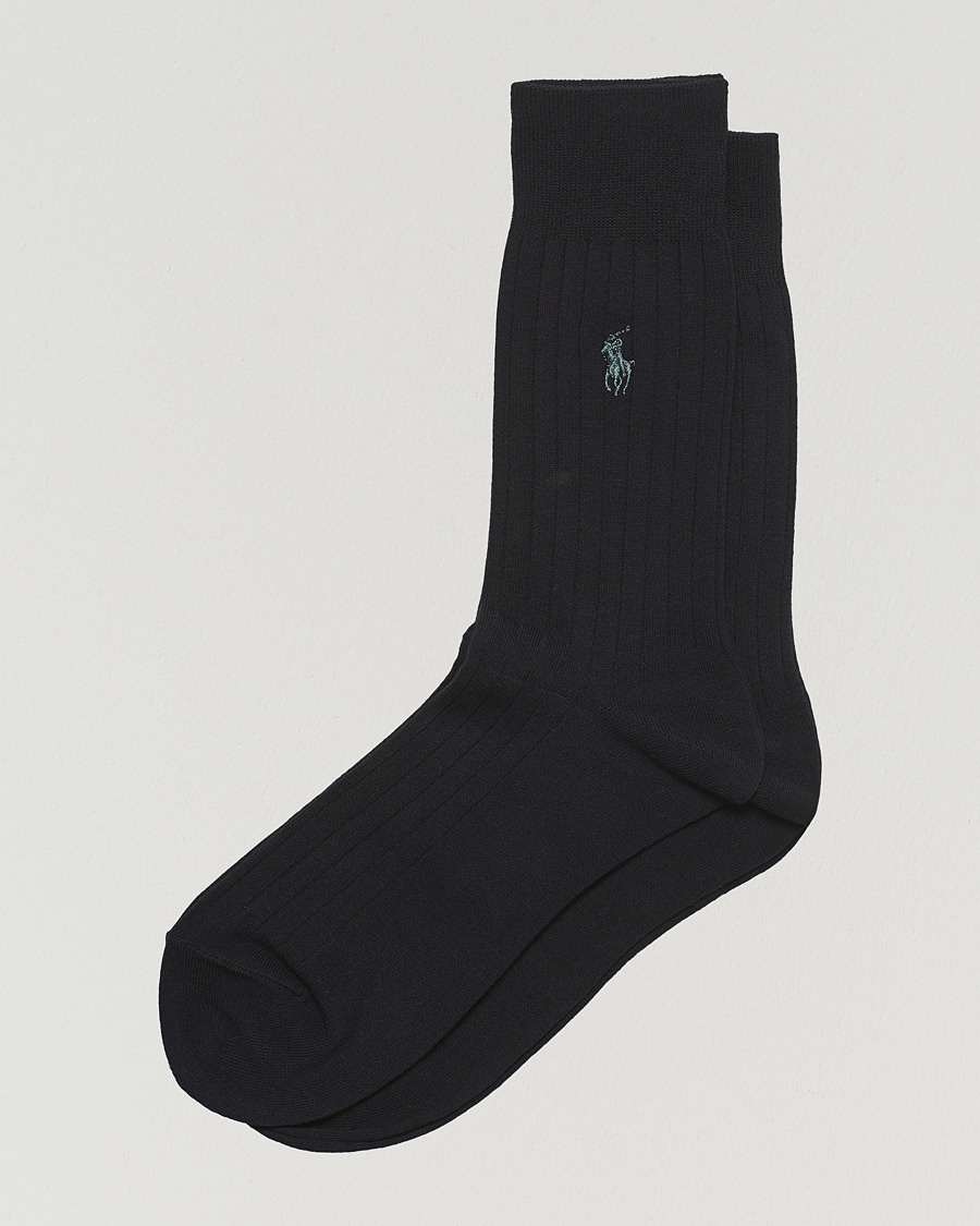 Polo Ralph Lauren 2-Pack Egyptian Cotton Socks Black – Noir