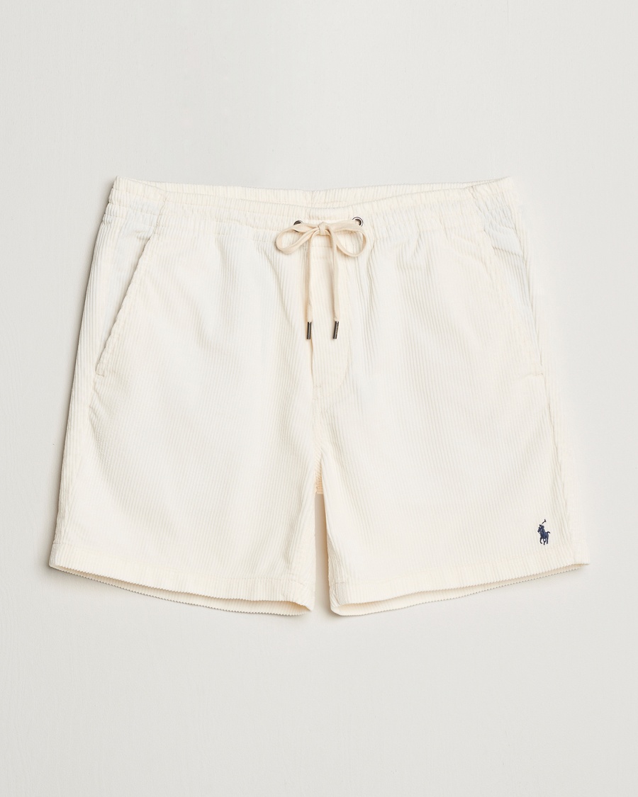 Polo Ralph Lauren Prepster Corduroy Drawstring Shorts Warm White – Blanc