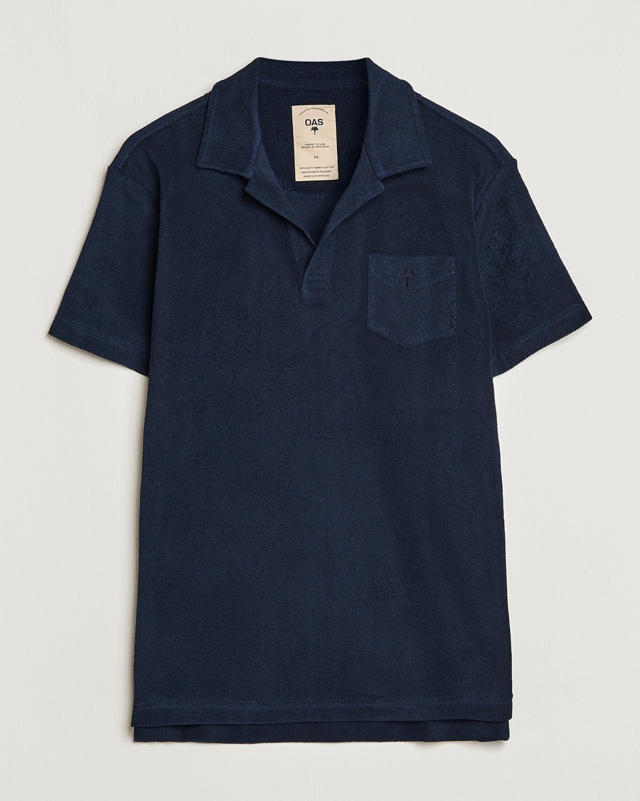 OAS Short Sleeve Terry Polo Navy – Bleu