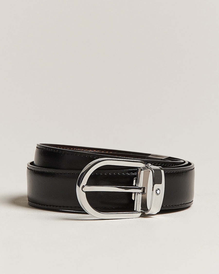 Montblanc Reversible Horseshoe Buckle 30mm Belt Black/Brown – Marron