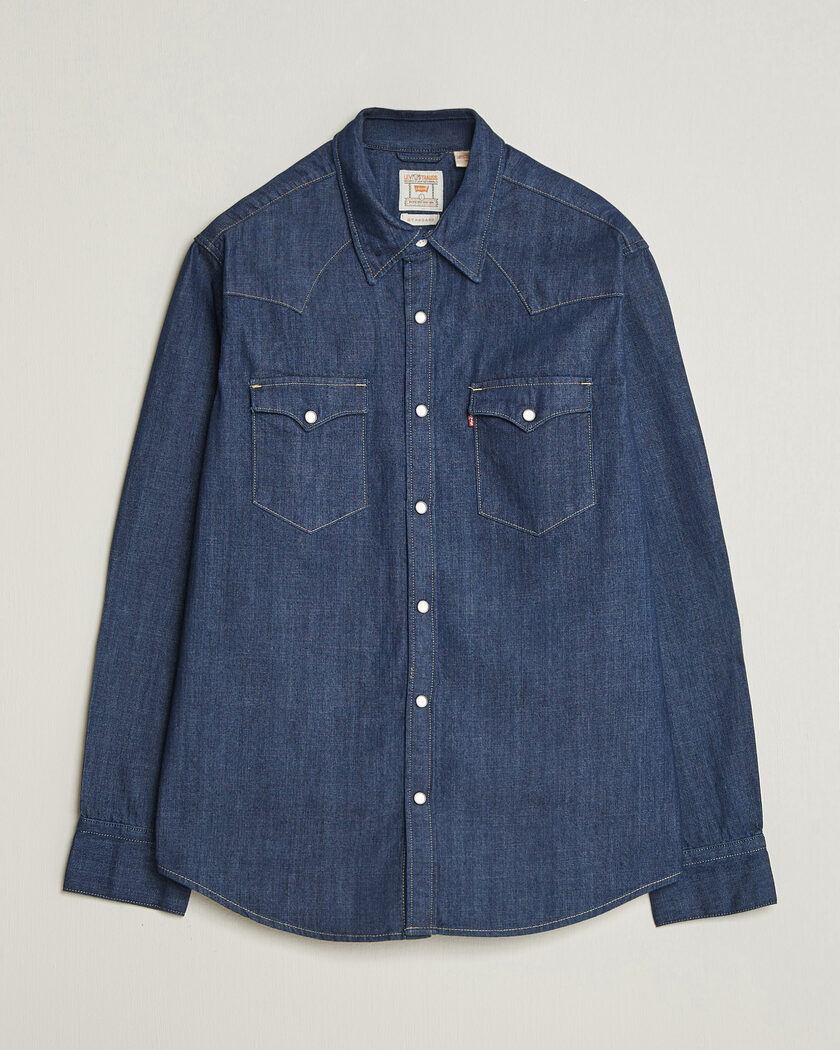 Levi's Barstow Western Standard Shirt Rinse Marbled – Bleu
