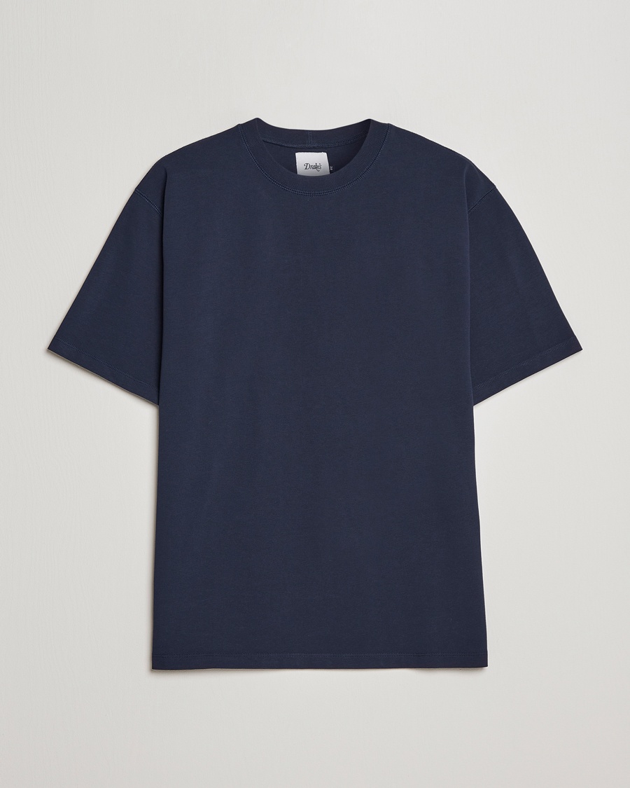 Drake's Short Sleeve Hiking T-Shirt Navy – Bleu