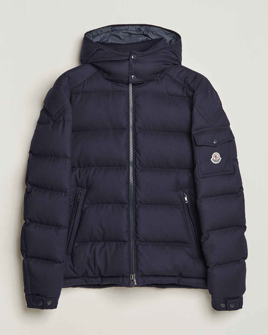 Moncler Montgenevre Flannel Down Jacket Navy – Noir