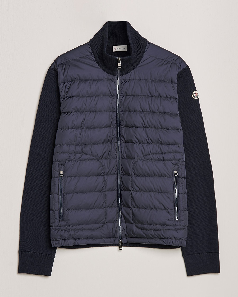 Moncler Hybrid Zip Cardigan Navy – Bleu
