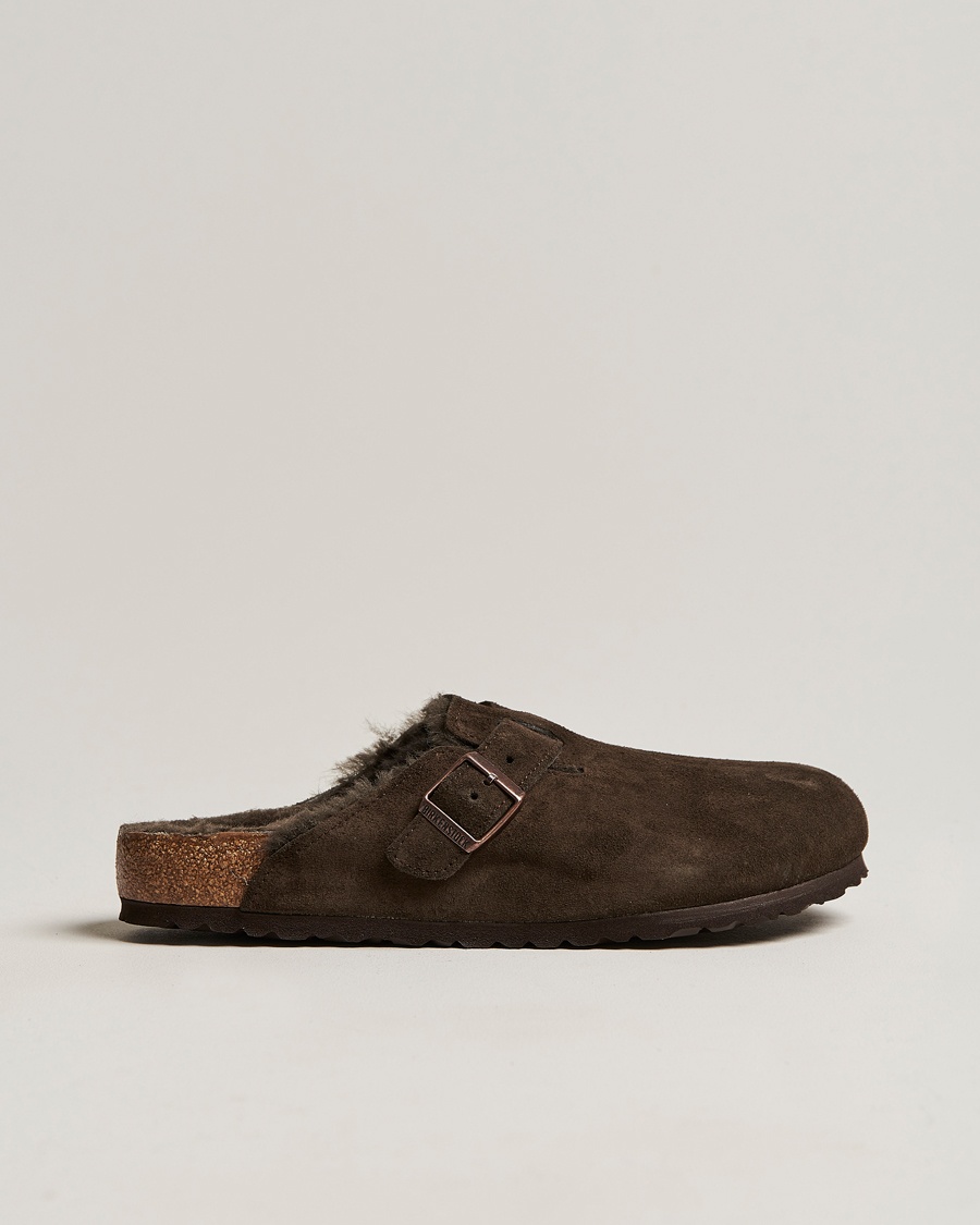 BIRKENSTOCK Boston Shearling Mocca Suede – Marron