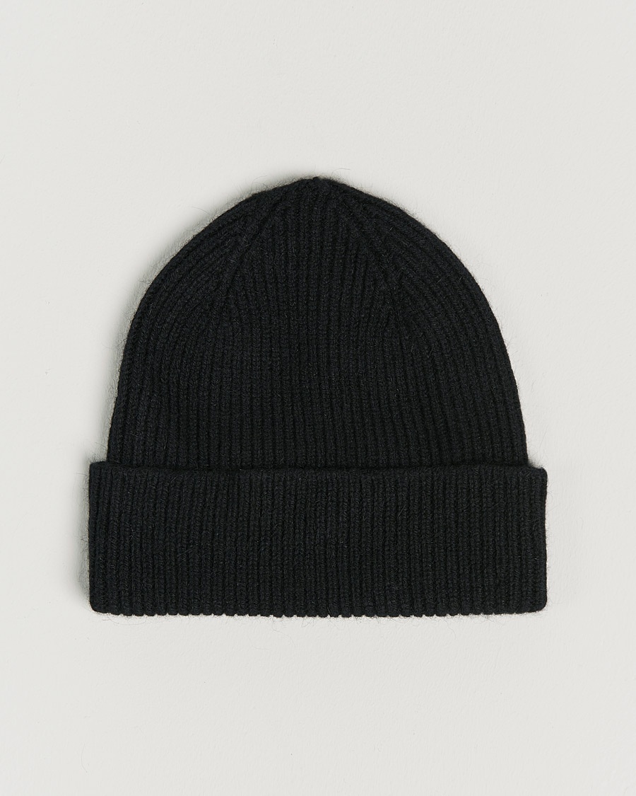 Le Bonnet Lambswool/Caregora Beanie Onyx – Noir