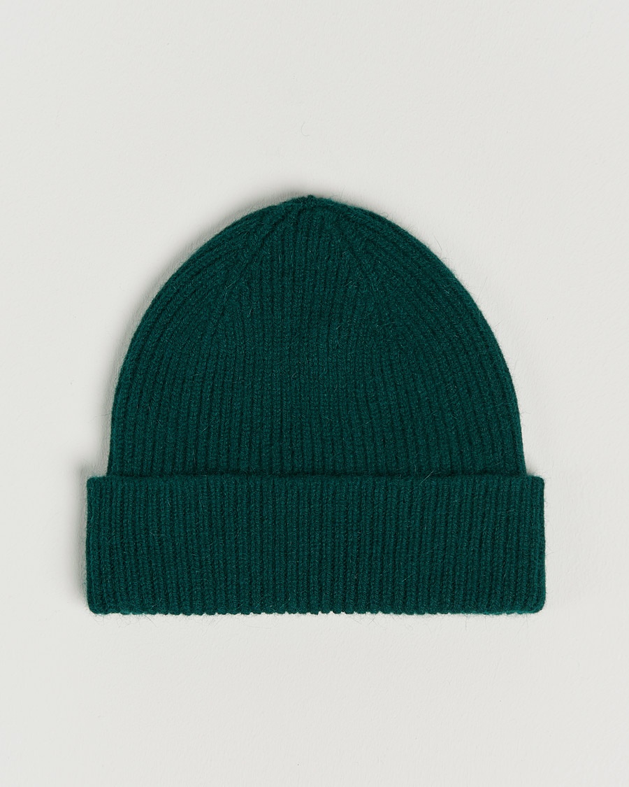 Le Bonnet Lambswool/Caregora Beanie Moss – Vert