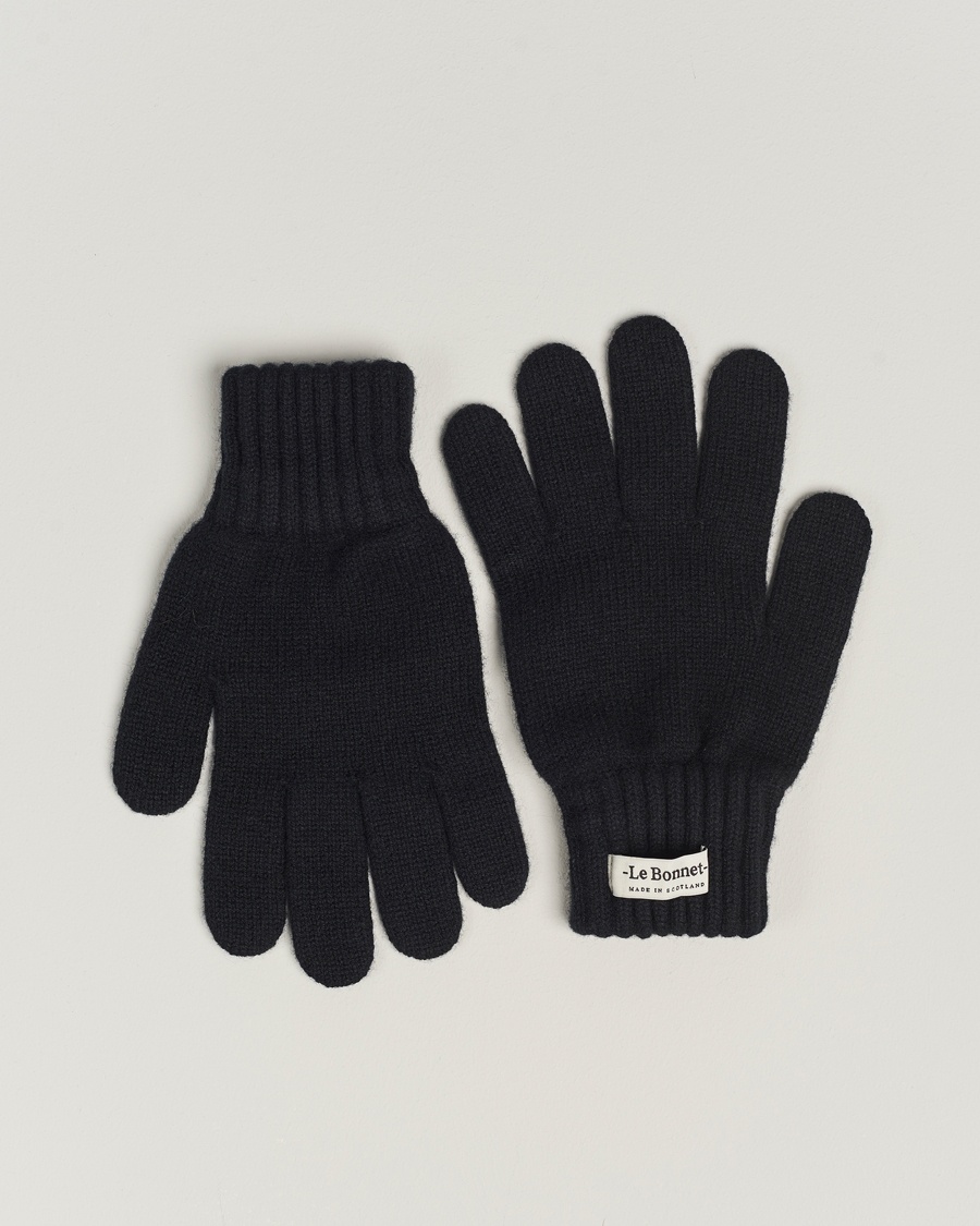 Le Bonnet Merino Wool Gloves Onyx – Noir