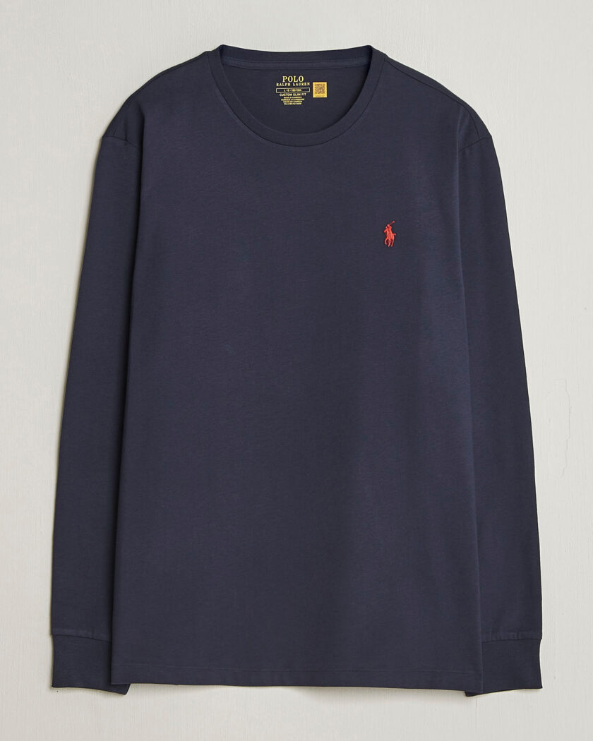 Polo Ralph Lauren Custom Slim Fit Long Sleeve Tee Ink – Bleu