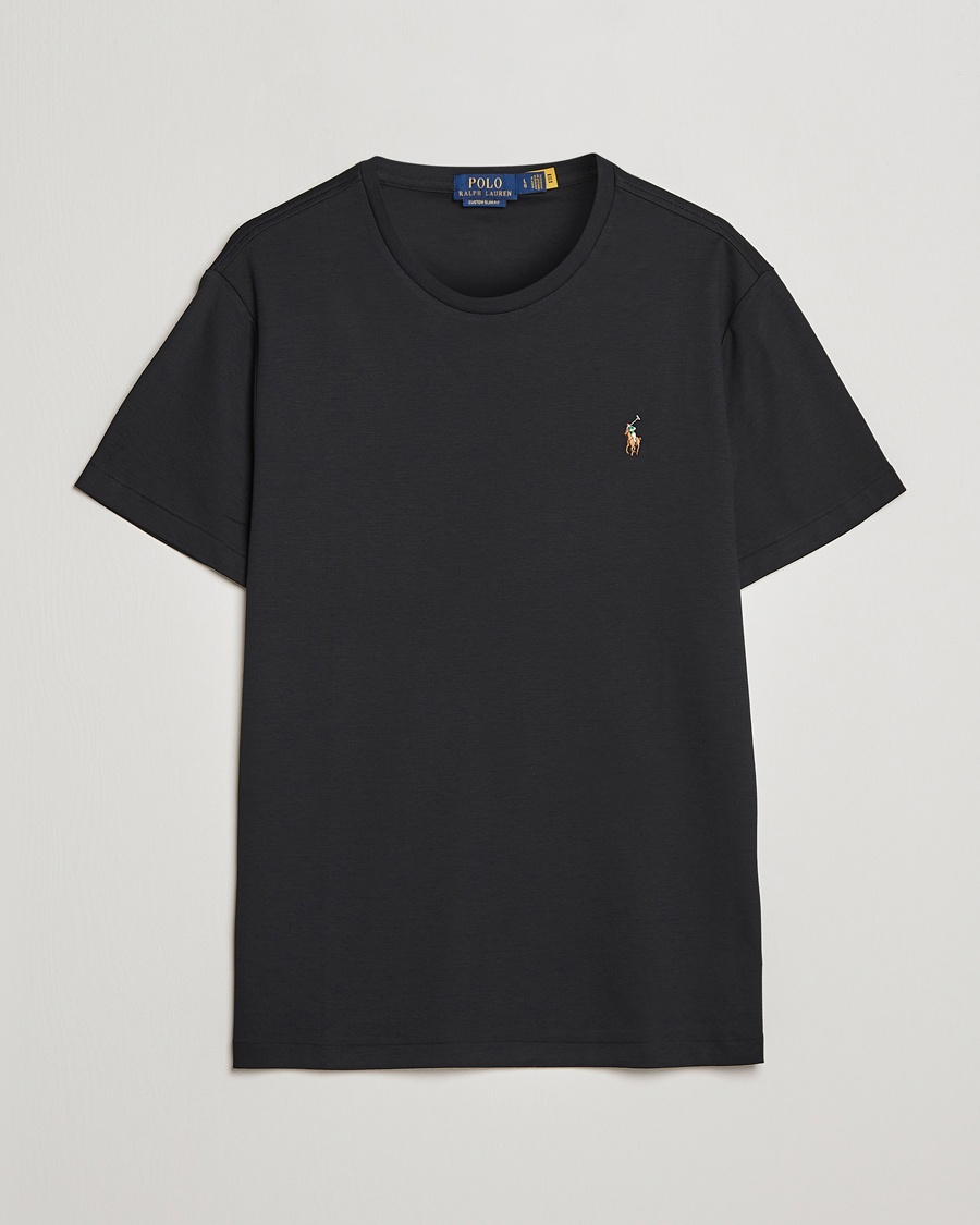 Polo Ralph Lauren Luxury Pima Cotton Crew Neck T-Shirt Black – Noir