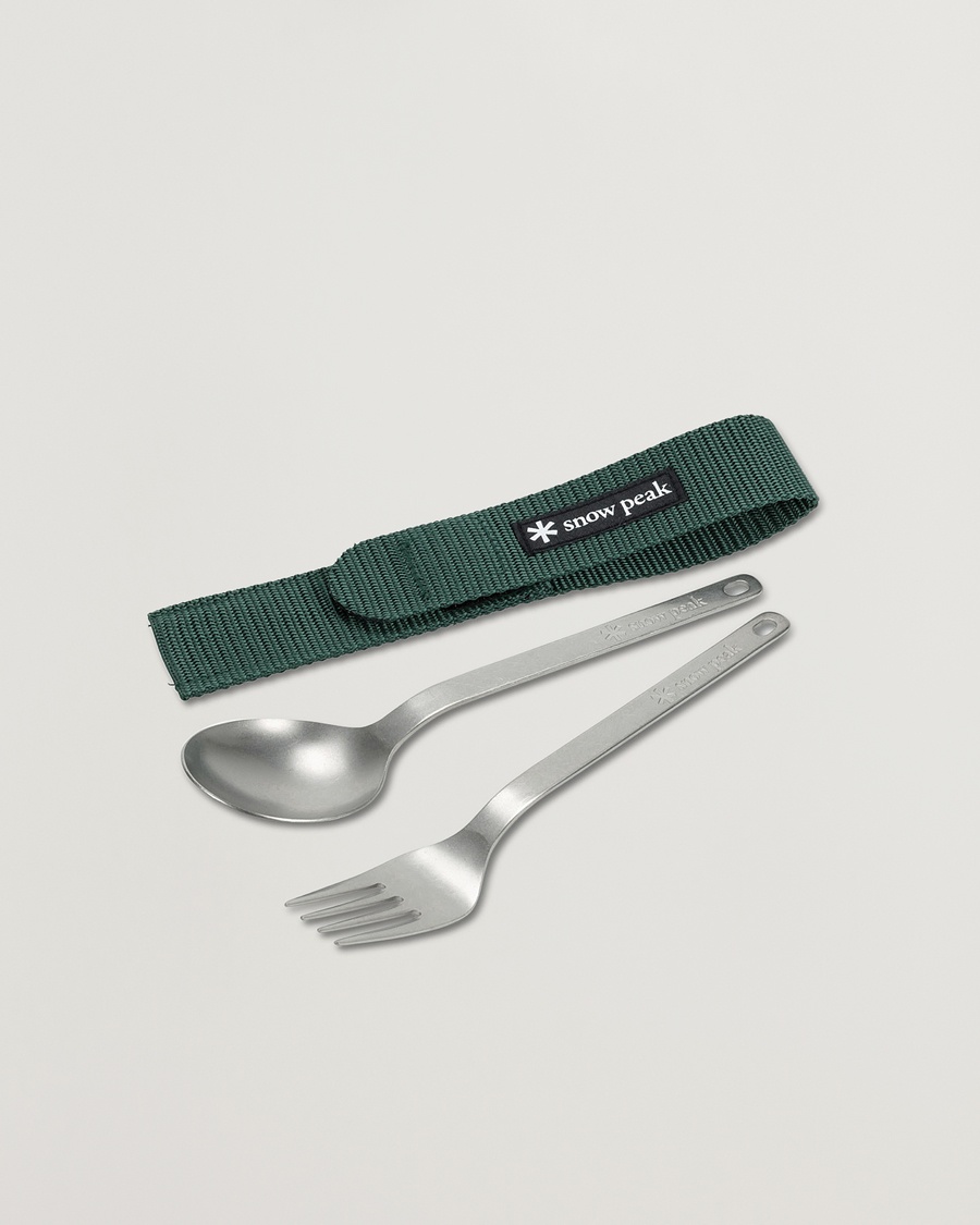 Snow Peak Fork & Spoon Set Titanium – Argent