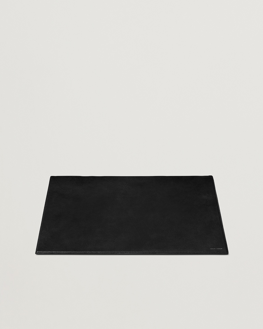 Ralph Lauren Home Brennan Small Leather Desk Blotter Black – Noir