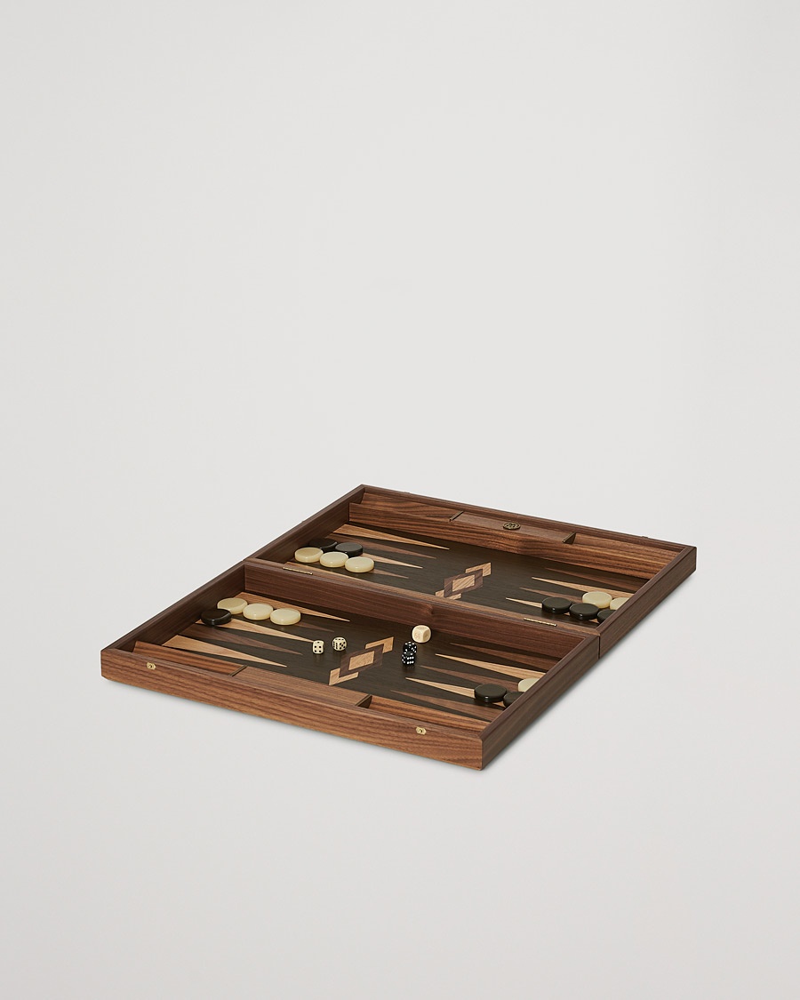 Manopoulos Walnut Natural Tree Large Backgammon – Marron