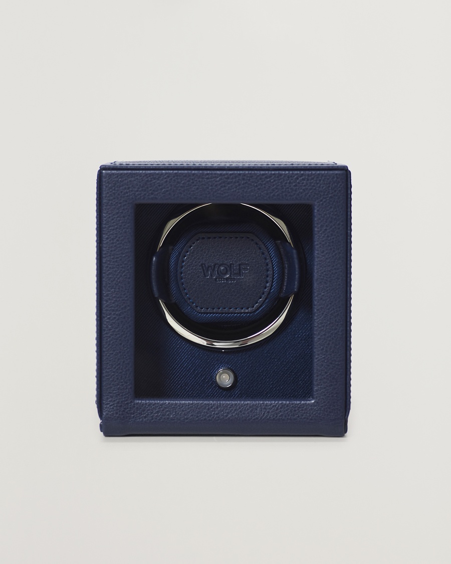 WOLF WOLFCub Single Watch Winder With CoverNavy – Bleu