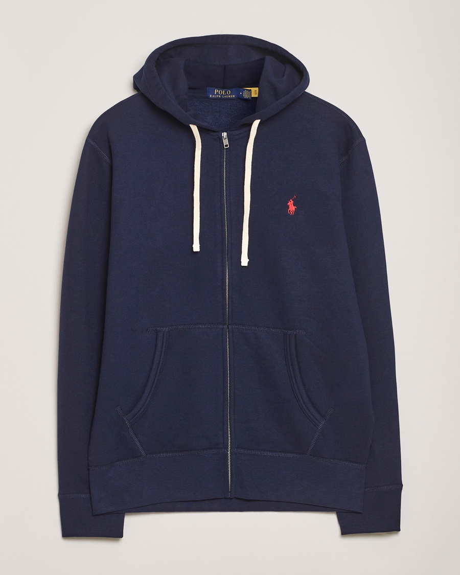 Polo Ralph Lauren Fleece Full Zip Hoodie Cruise Navy – Bleu
