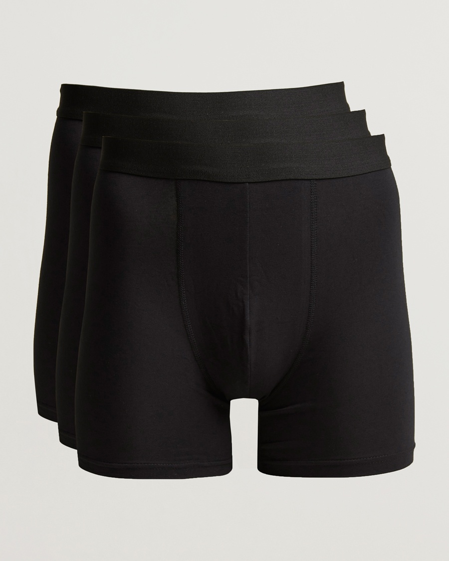 Bread & Boxers 3-Pack Long Boxer Brief Black – Noir