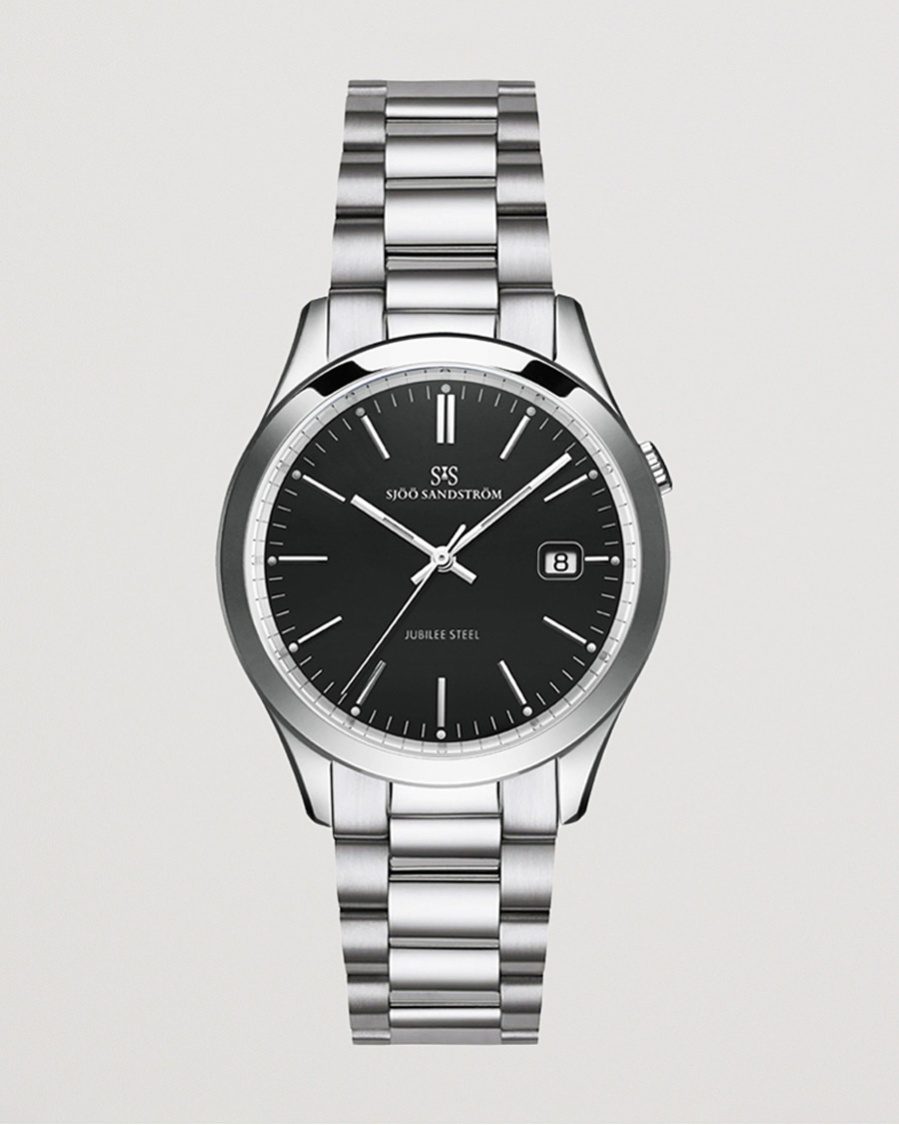 Sjöö Sandström Jubilee Steel Quartz 40mm Black/Steel – Argent