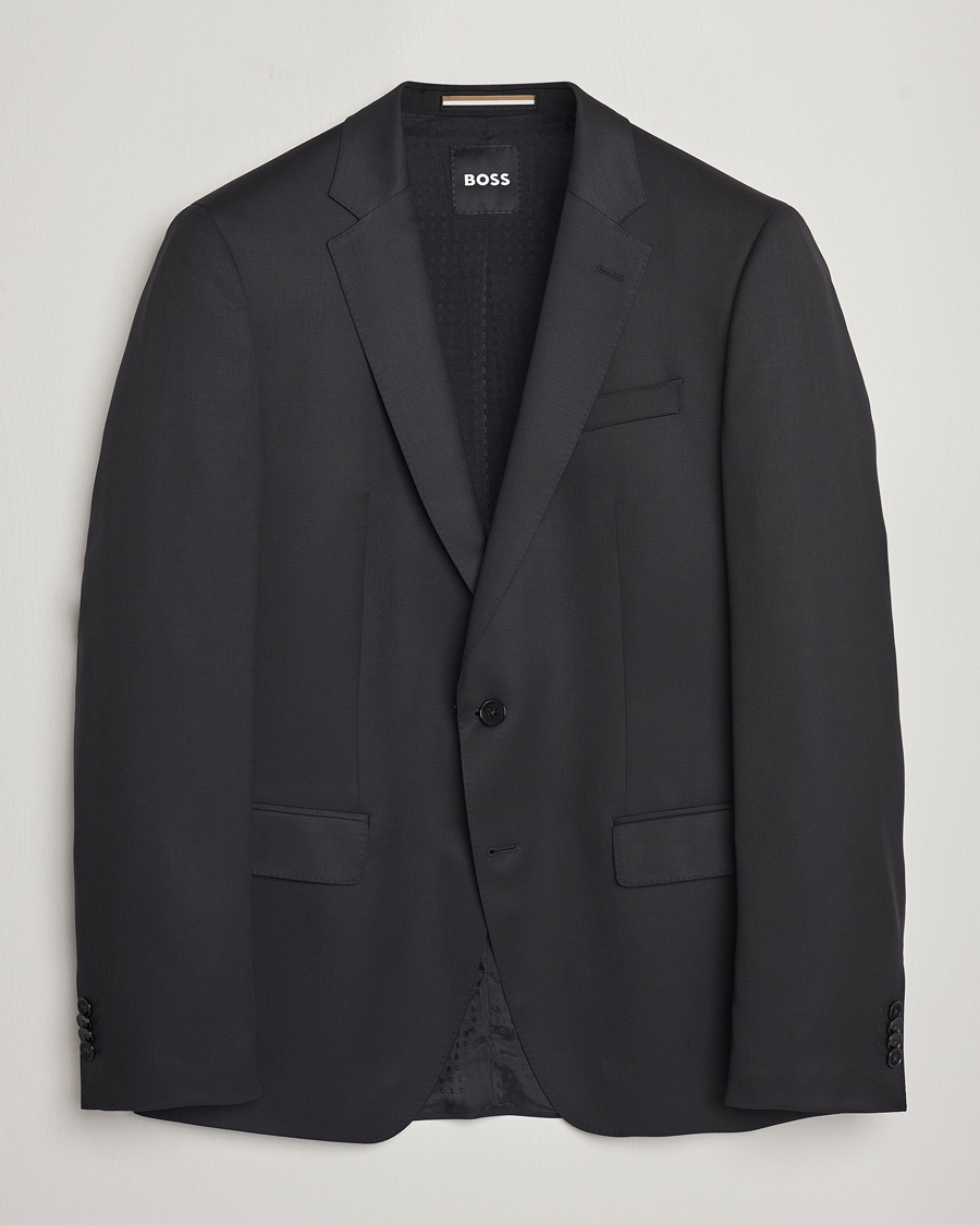 BOSS BLACK Huge Slim Fit Wool Blazer Black – Noir