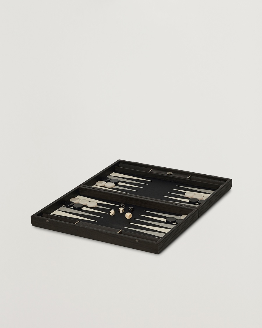 Manopoulos Classic Leatherette Backgammon Set Black – Noir