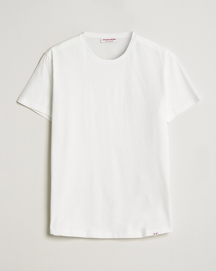 Orlebar Brown OB Crew Neck Mercerised Cotton Tee White – Blanc