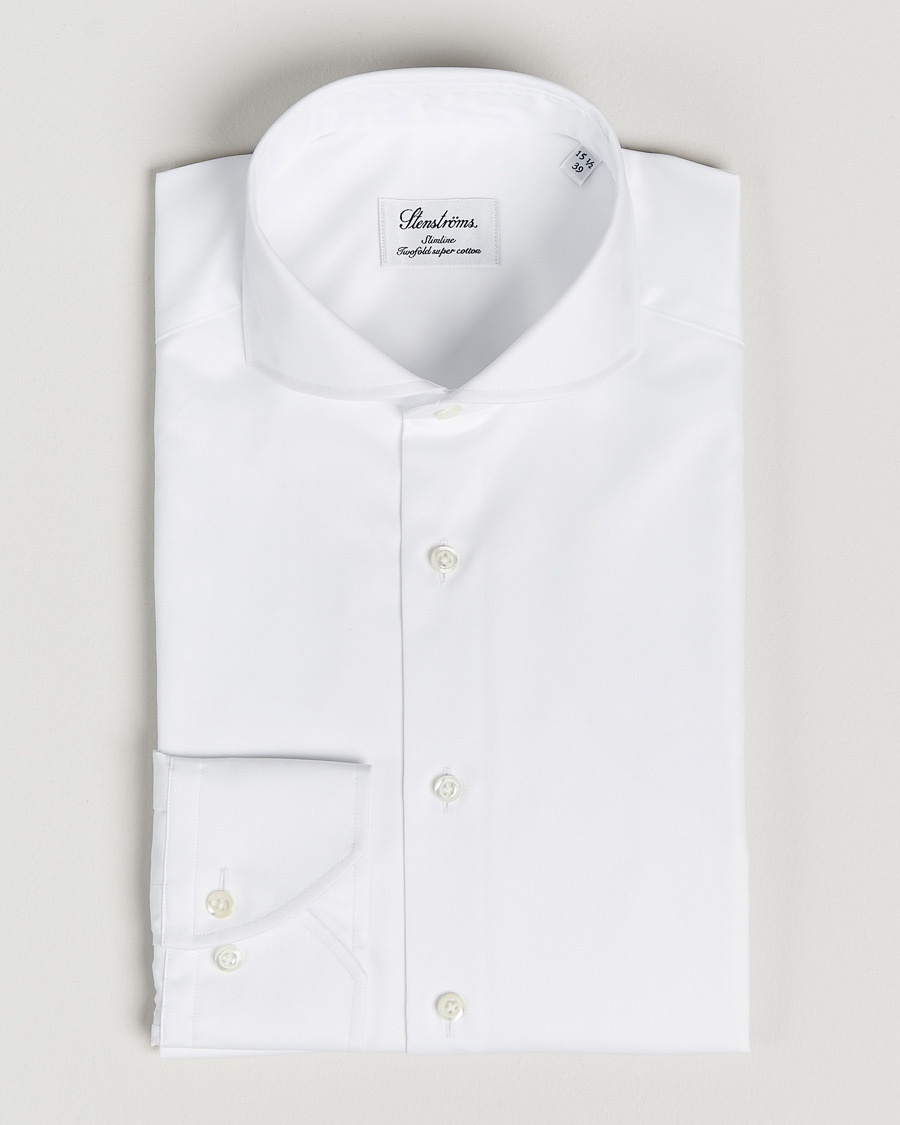 Stenströms Slimline Extreme Cut Away Shirt White – Blanc