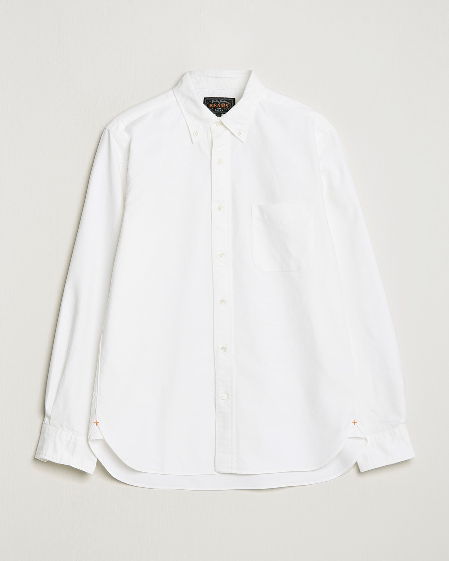 BEAMS PLUS Oxford Button Down Shirt White – Blanc