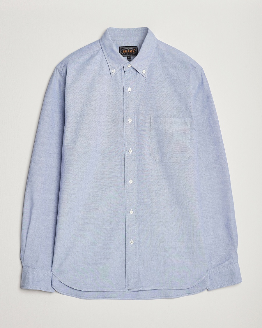 BEAMS PLUS Oxford Button Down Shirt Light Blue – Bleu