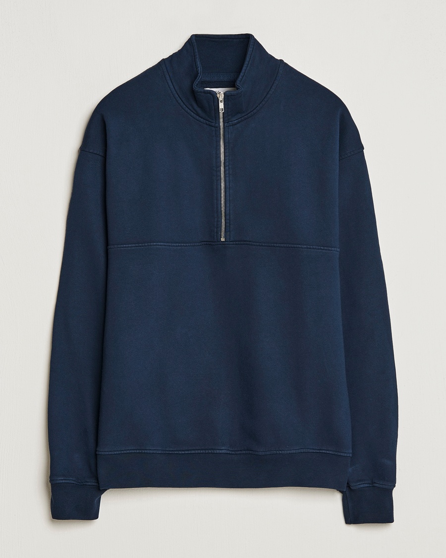 Colorful Standard Classic Organic Half-Zip Navy Blue – Bleu