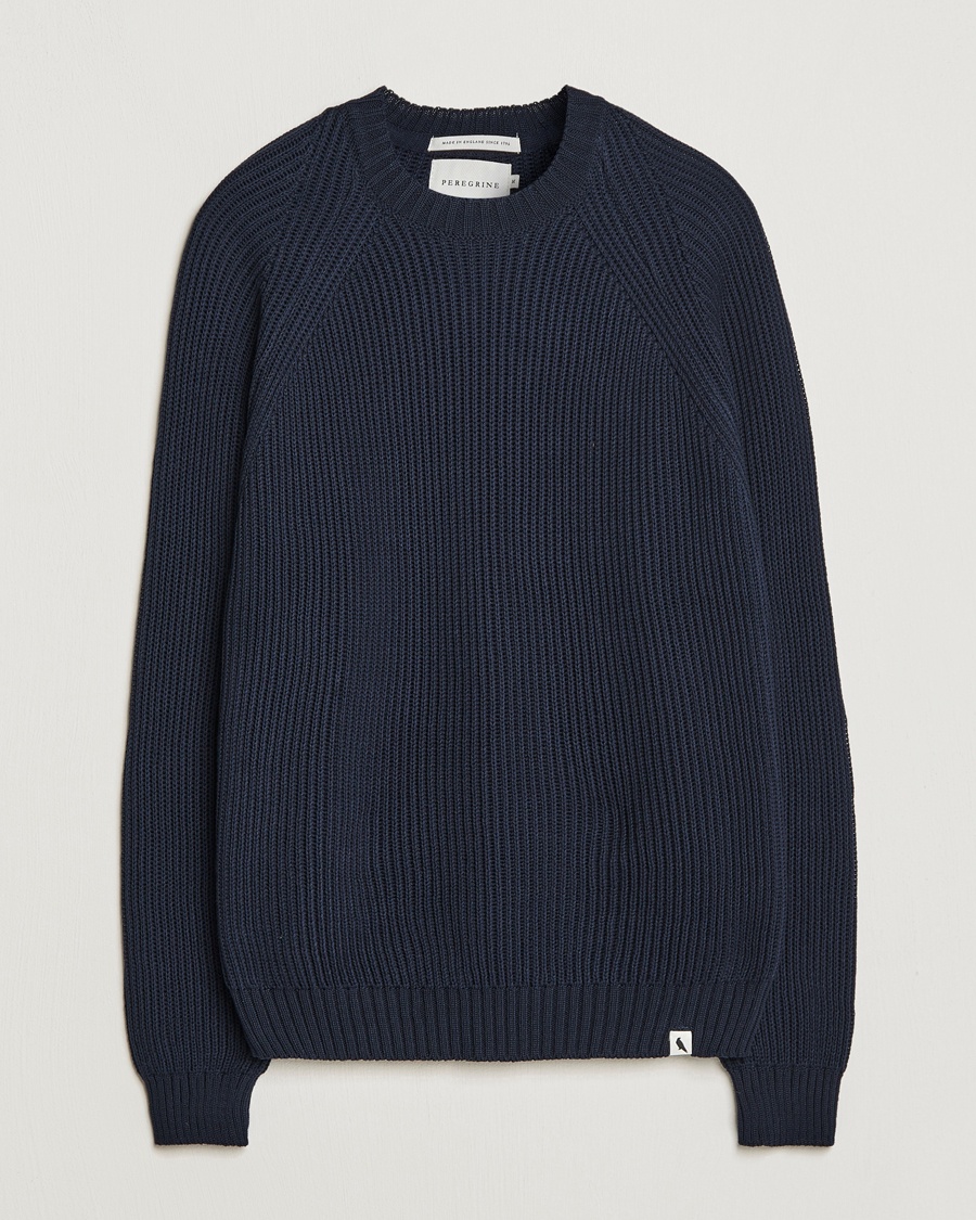 Peregrine Harry Organic Cotton Sweater Navy – Bleu