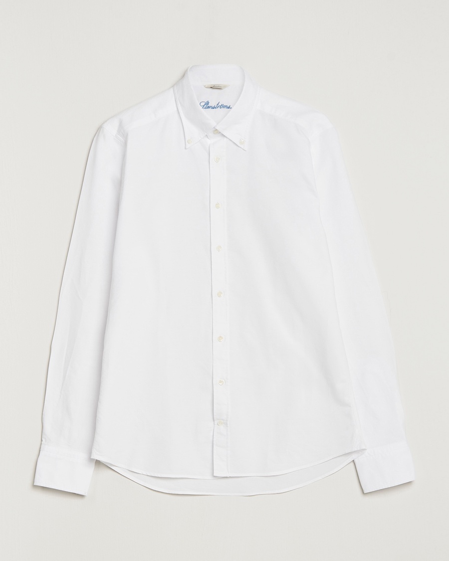 Stenströms Slimline Oxford Shirt White – Blanc