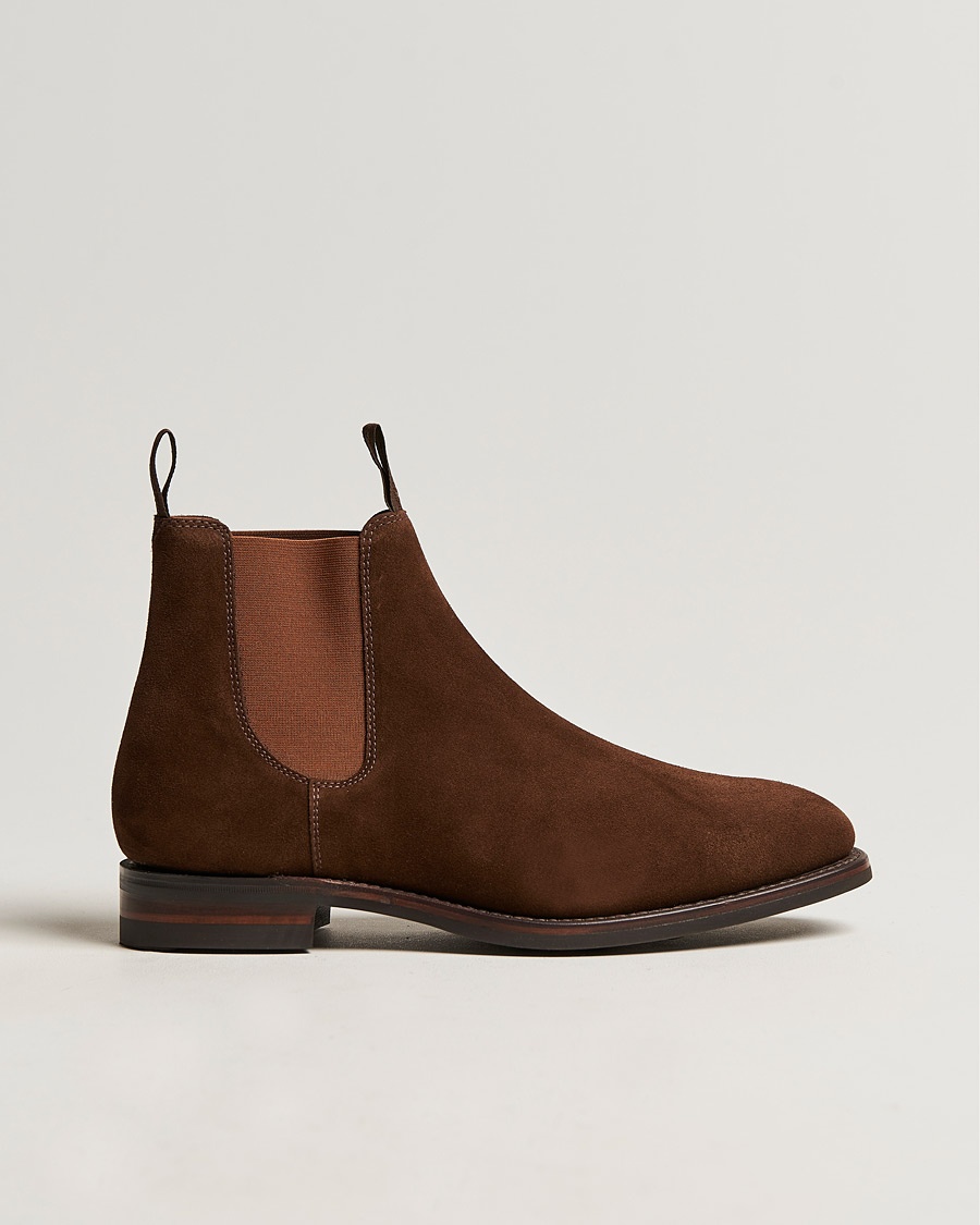 Loake 1880 Chatsworth Chelsea Boot Tobacco Suede – Marron