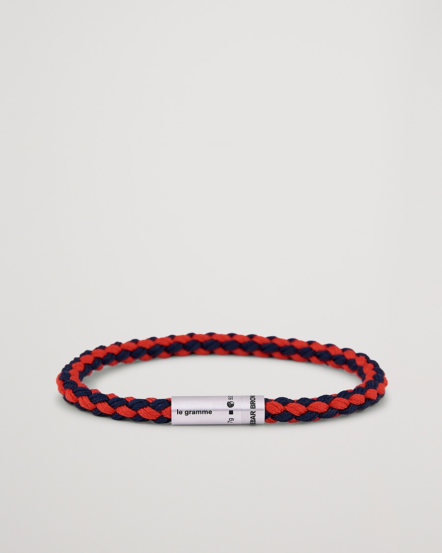 LE GRAMME X Orlebar Brown Nato Bracelet Navy/Red – Bleu
