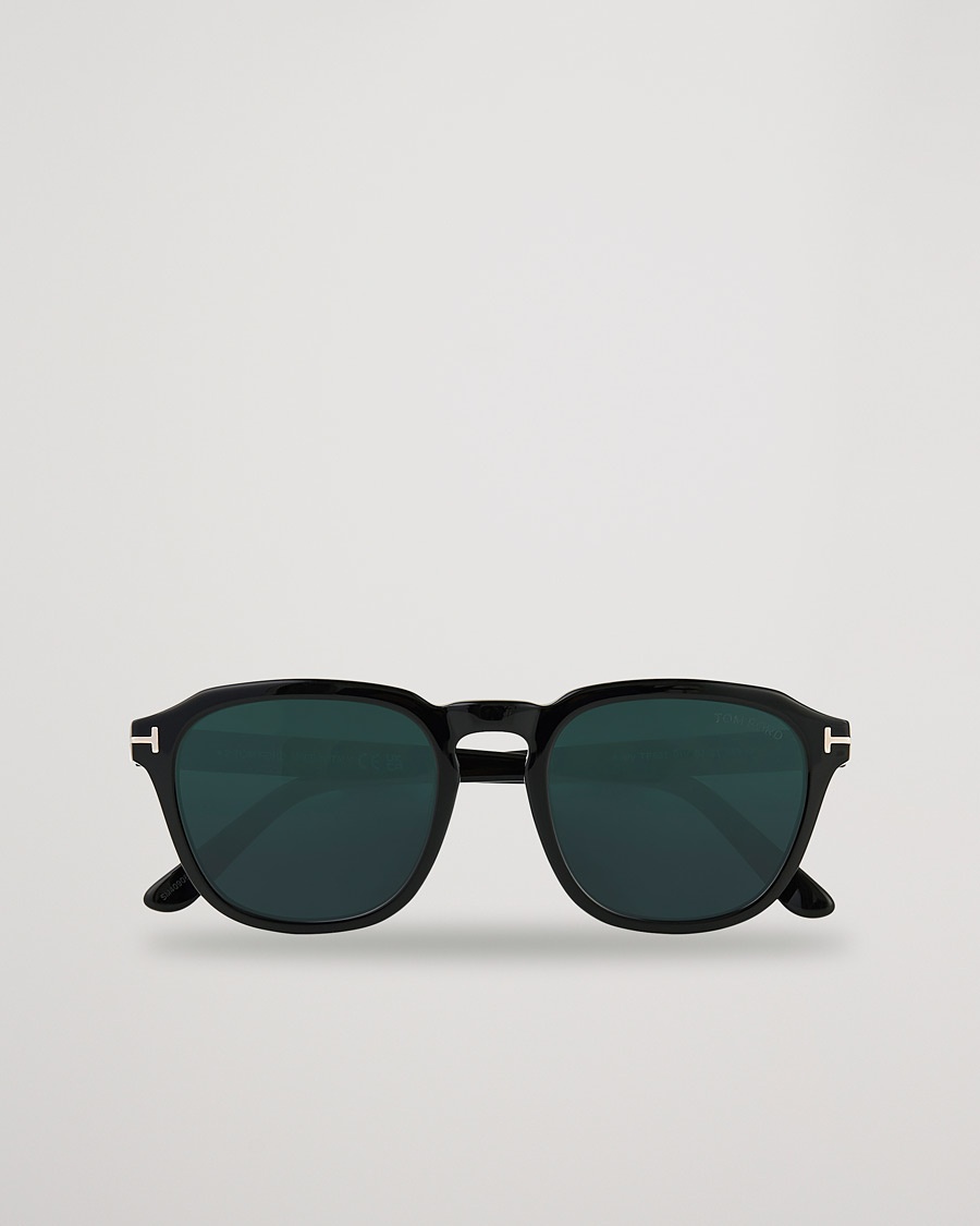 Tom Ford Avery Sunglasses Shiny Black/Blue – Noir