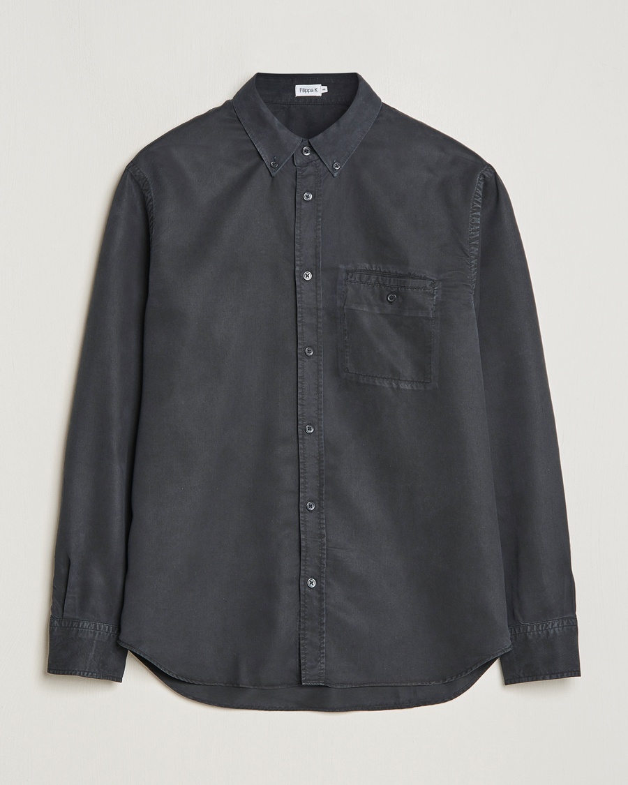 Filippa K Zachary Tencel Shirt Almost Black – Noir