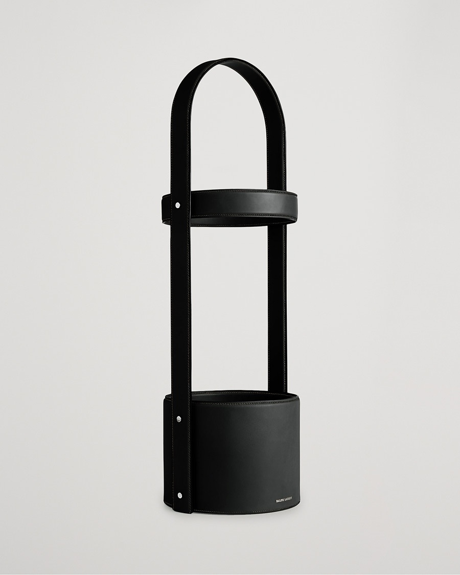 Ralph Lauren Home Brennan Leather Umbrella Stand Black – Noir