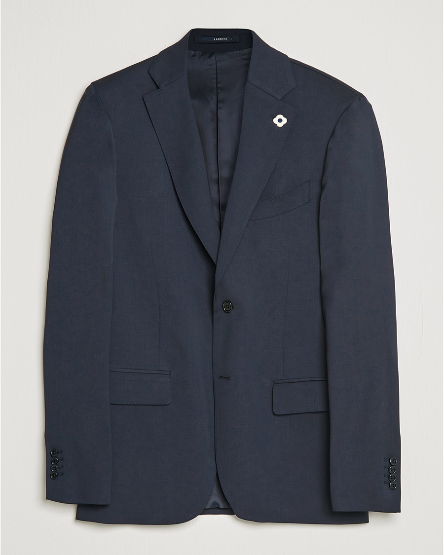 Lardini Two Button Wool Blazer Navy – Bleu