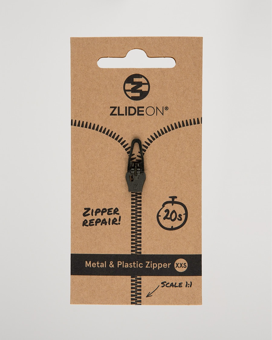 ZlideOn Normal Plastic & Metal Zipper Black XXS – Noir