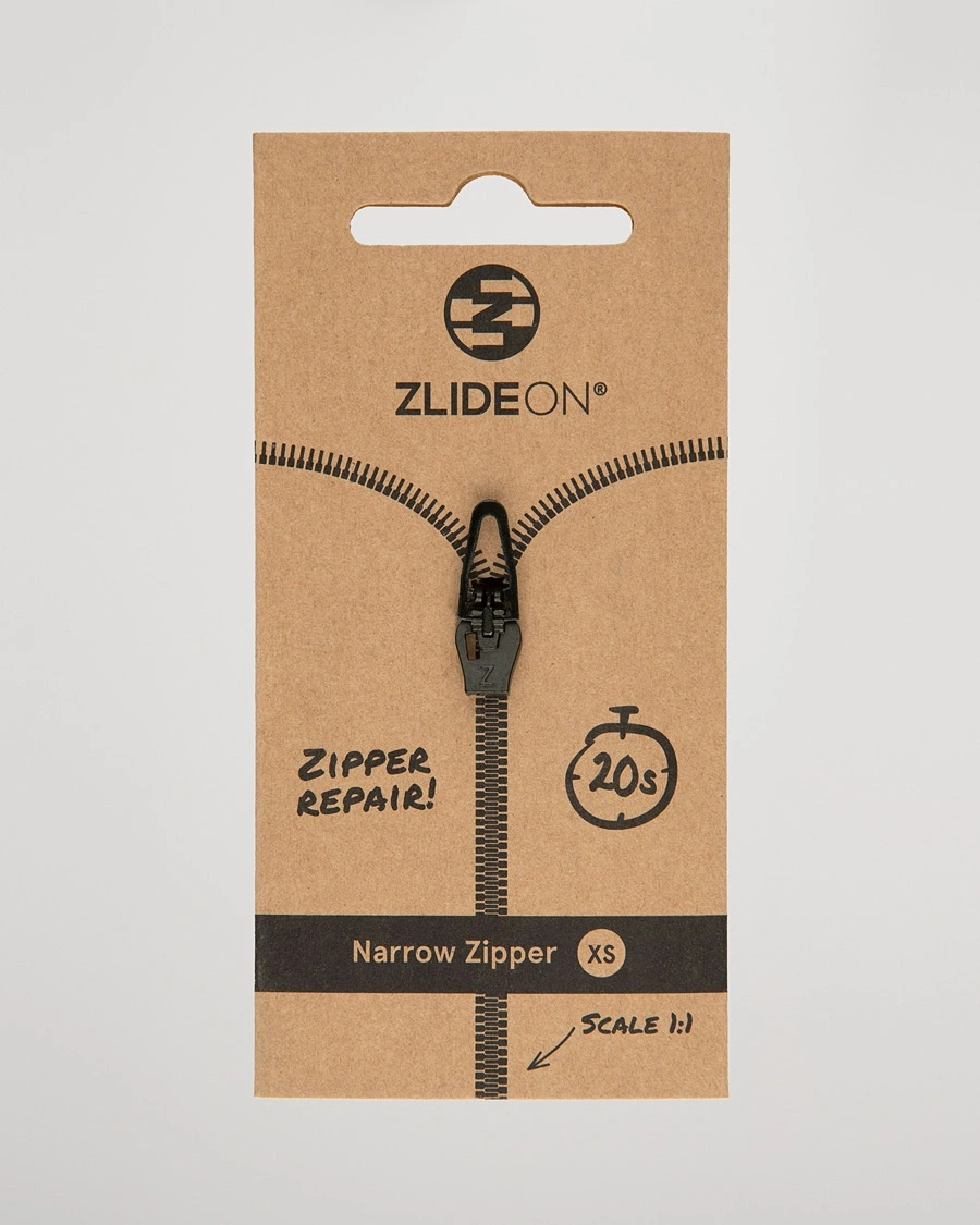 ZlideOn Narrow Zipper Black XS – Noir